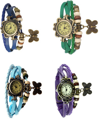 NS18 Vintage Butterfly Rakhi Combo of 4 Blue, Sky Blue, Green And Purple Watch - For Women
NS18 Vintage Butterfly Rakhi Combo of 4 Blue, Sky Blue, Green And Purple Watch - For Women
