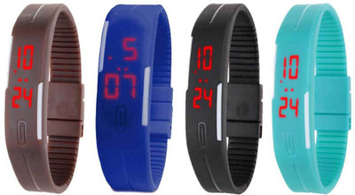 Kissu Led Magnet Band Combo of 4 Brown, Blue, Black And Sky Blue Watch - For Men & Women
Kissu Led Magnet Band Combo of 4 Brown, Blue, Black And Sky Blue Watch - For Men & Women