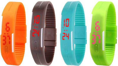 Kissu Led Magnet Band Combo of 4 Pink, Brown, Sky Blue And Green Watch - For Men & Women
Kissu Led Magnet Band Combo of 4 Pink, Brown, Sky Blue And Green Watch - For Men & Women