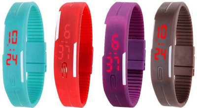 Kissu Led Magnet Band Combo of 4 Sky Blue, Red, Purple And Brown Watch - For Men & Women
Kissu Led Magnet Band Combo of 4 Sky Blue, Red, Purple And Brown Watch - For Men & Women