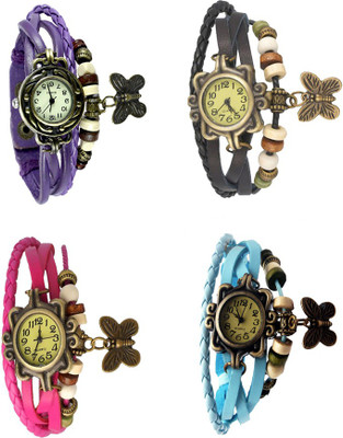 Kissu Vintage Rakhi Combo of 4 Purple, Pink, Black And Sky Blue Watch - For Women
Kissu Vintage Rakhi Combo of 4 Purple, Pink, Black And Sky Blue Watch - For Women