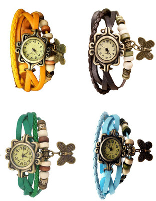 NS18 Vintage Butterfly Rakhi Combo of 4 Yellow, Green, Brown And Sky Blue Watch - For Women
NS18 Vintage Butterfly Rakhi Combo of 4 Yellow, Green, Brown And Sky Blue Watch - For Women