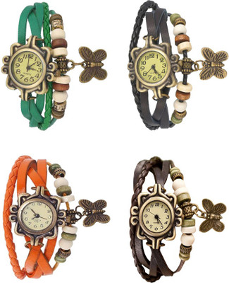 Kissu Vintage Rakhi Combo of 4 Green, Orange, Black And Brown Watch - For Women
Kissu Vintage Rakhi Combo of 4 Green, Orange, Black And Brown Watch - For Women
