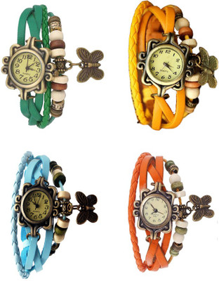 Kissu Vintage Rakhi Combo of 4 Green, Sky Blue, Yellow And Orange Watch - For Women
Kissu Vintage Rakhi Combo of 4 Green, Sky Blue, Yellow And Orange Watch - For Women