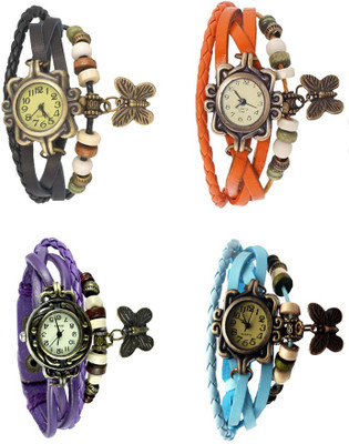 Kissu Vintage Rakhi Combo of 4 Black, Purple, Orange And Sky Blue Watch - For Women
Kissu Vintage Rakhi Combo of 4 Black, Purple, Orange And Sky Blue Watch - For Women