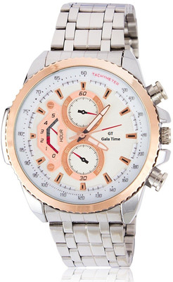 GT Gala Time Chronograph Design Steel Strap Watch - For Men