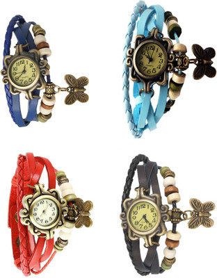 NS18 Vintage Butterfly Rakhi Combo of 4 Blue, Red, Sky Blue And Black Watch - For Women
NS18 Vintage Butterfly Rakhi Combo of 4 Blue, Red, Sky Blue And Black Watch - For Women