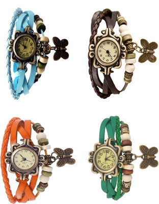 Kissu Vintage Rakhi Combo of 4 Sky Blue, Orange, Brown And Green Watch - For Women
Kissu Vintage Rakhi Combo of 4 Sky Blue, Orange, Brown And Green Watch - For Women