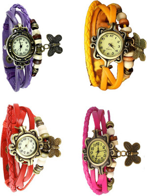 Kissu Vintage Rakhi Combo of 4 Purple, Red, Yellow And Pink Watch - For Women
Kissu Vintage Rakhi Combo of 4 Purple, Red, Yellow And Pink Watch - For Women