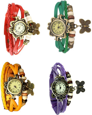 NS18 Vintage Butterfly Rakhi Combo of 4 Red, Yellow, Green And Purple Watch - For Women
NS18 Vintage Butterfly Rakhi Combo of 4 Red, Yellow, Green And Purple Watch - For Women