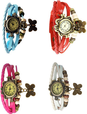 Kissu Vintage Rakhi Combo of 4 Sky Blue, Pink, Red And White Watch - For Women
Kissu Vintage Rakhi Combo of 4 Sky Blue, Pink, Red And White Watch - For Women