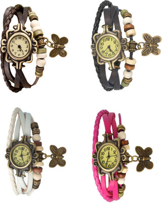 Kissu Vintage Rakhi Combo of 4 Brown, White, Black And Pink Watch - For Women
Kissu Vintage Rakhi Combo of 4 Brown, White, Black And Pink Watch - For Women