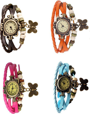 NS18 Vintage Butterfly Rakhi Combo of 4 Brown, Pink, Orange And Sky Blue Watch - For Women
NS18 Vintage Butterfly Rakhi Combo of 4 Brown, Pink, Orange And Sky Blue Watch - For Women