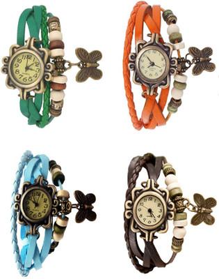 Kissu Vintage Rakhi Combo of 4 Green, Sky Blue, Orange And Brown Watch - For Women
Kissu Vintage Rakhi Combo of 4 Green, Sky Blue, Orange And Brown Watch - For Women
