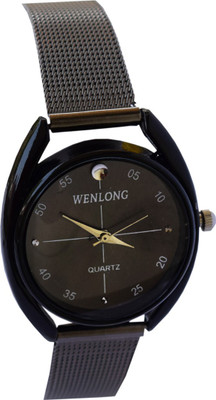 Vitrend Black Designer Round Shape Watch - For Women