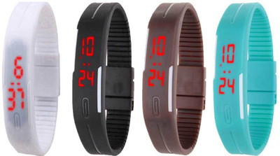 Kissu Led Magnet Band Combo of 4 White, Black, Brown And Sky Blue Watch - For Men & Women
Kissu Led Magnet Band Combo of 4 White, Black, Brown And Sky Blue Watch - For Men & Women