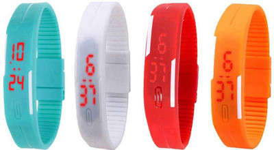 Kissu Led Magnet Band Combo of 4 Sky Blue, White, Red And Orange Watch - For Men & Women
Kissu Led Magnet Band Combo of 4 Sky Blue, White, Red And Orange Watch - For Men & Women