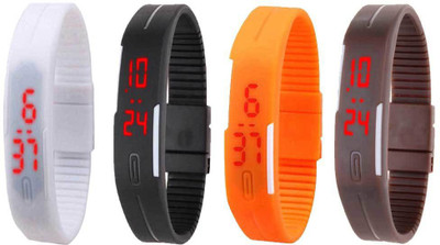 Kissu Led Magnet Band Combo of 4 White, Black, Orange And Brown Watch - For Men & Women
Kissu Led Magnet Band Combo of 4 White, Black, Orange And Brown Watch - For Men & Women