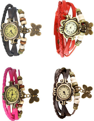 NS18 Vintage Butterfly Rakhi Combo of 4 Black, Pink, Red And Brown Watch - For Women
NS18 Vintage Butterfly Rakhi Combo of 4 Black, Pink, Red And Brown Watch - For Women