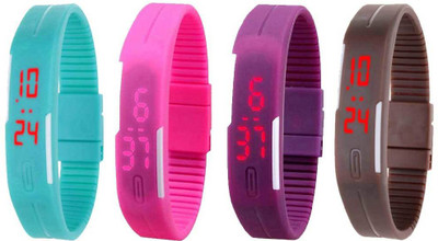 Kissu Led Magnet Band Combo of 4 Sky Blue, Pink, Purple And Brown Watch - For Men & Women
Kissu Led Magnet Band Combo of 4 Sky Blue, Pink, Purple And Brown Watch - For Men & Women