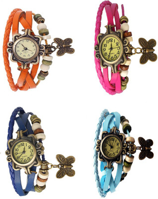 Kissu Vintage Rakhi Combo of 4 Orange, Blue, Pink And Sky Blue Watch - For Women
Kissu Vintage Rakhi Combo of 4 Orange, Blue, Pink And Sky Blue Watch - For Women