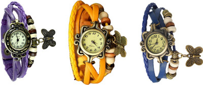 NS18 Vintage Butterfly Rakhi Watch Combo of 3 Purple, Yellow And Blue Watch - For Women
NS18 Vintage Butterfly Rakhi Watch Combo of 3 Purple, Yellow And Blue Watch - For Women