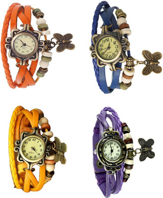 Kissu Vintage Rakhi Combo of 4 Orange, Yellow, Blue And Purple Watch - For Women
Kissu Vintage Rakhi Combo of 4 Orange, Yellow, Blue And Purple Watch - For Women