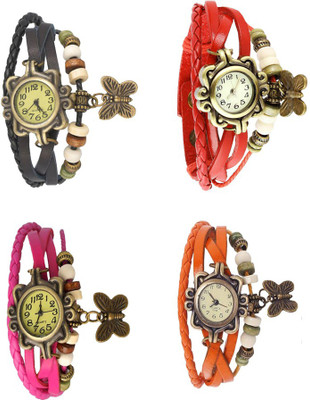 NS18 Vintage Butterfly Rakhi Combo of 4 Black, Pink, Red And Orange Watch - For Women
NS18 Vintage Butterfly Rakhi Combo of 4 Black, Pink, Red And Orange Watch - For Women
