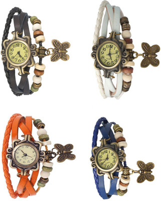 NS18 Vintage Butterfly Rakhi Combo of 4 Black, Orange, White And Blue Watch - For Women
NS18 Vintage Butterfly Rakhi Combo of 4 Black, Orange, White And Blue Watch - For Women