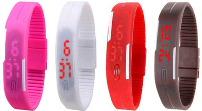Kissu Led Magnet Band Combo of 4 Pink, White, Red And Brown Watch - For Men & Women
Kissu Led Magnet Band Combo of 4 Pink, White, Red And Brown Watch - For Men & Women