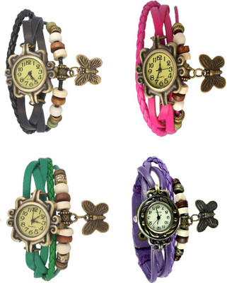 Kissu Vintage Rakhi Combo of 4 Black, Green, Pink And Purple Watch - For Women
Kissu Vintage Rakhi Combo of 4 Black, Green, Pink And Purple Watch - For Women