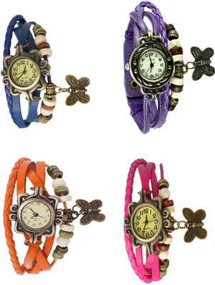 Kissu Vintage Rakhi Combo of 4 Blue, Orange, Purple And Pink Watch - For Women
Kissu Vintage Rakhi Combo of 4 Blue, Orange, Purple And Pink Watch - For Women