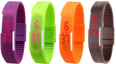 Kissu Led Magnet Band Combo of 4 Purple, Green, Orange And Brown Watch - For Men & Women
Kissu Led Magnet Band Combo of 4 Purple, Green, Orange And Brown Watch - For Men & Women
