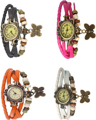 Kissu Vintage Rakhi Combo of 4 Black, Orange, Pink And White Watch - For Women
Kissu Vintage Rakhi Combo of 4 Black, Orange, Pink And White Watch - For Women