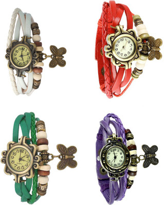 NS18 Vintage Butterfly Rakhi Combo of 4 White, Green, Red And Purple Watch - For Women
NS18 Vintage Butterfly Rakhi Combo of 4 White, Green, Red And Purple Watch - For Women