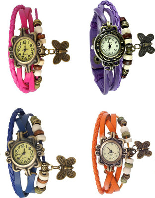 NS18 Vintage Butterfly Rakhi Combo of 4 Pink, Blue, Purple And Orange Watch - For Women
NS18 Vintage Butterfly Rakhi Combo of 4 Pink, Blue, Purple And Orange Watch - For Women