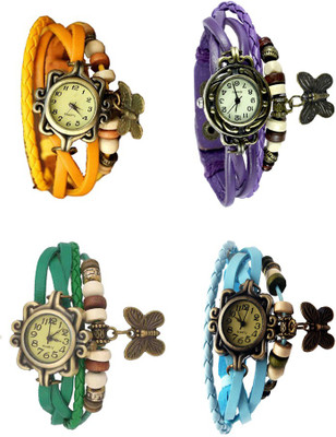 Kissu Vintage Rakhi Combo of 4 Yellow, Green, Purple And Sky Blue Watch - For Women
Kissu Vintage Rakhi Combo of 4 Yellow, Green, Purple And Sky Blue Watch - For Women