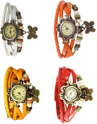 Kissu Vintage Rakhi Combo of 4 White, Yellow, Orange And Red Watch - For Women
Kissu Vintage Rakhi Combo of 4 White, Yellow, Orange And Red Watch - For Women