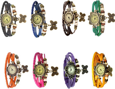 Kissu Vintage Rakhi Combo of 8 Yellow, Black, Blue, Brown, Green, Orange, Purple And Pink Watch - For Women
Kissu Vintage Rakhi Combo of 8 Yellow, Black, Blue, Brown, Green, Orange, Purple And Pink Watch - For Women