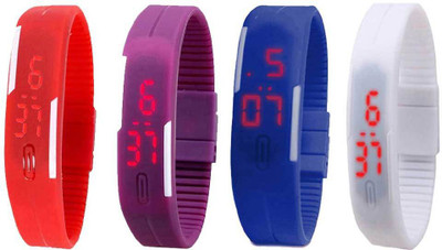 Kissu Led Magnet Band Combo of 4 Red, Purple, Blue And White Watch - For Men & Women
Kissu Led Magnet Band Combo of 4 Red, Purple, Blue And White Watch - For Men & Women