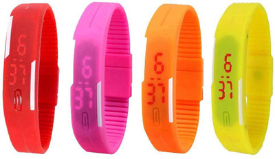 NS18 Silicone Led Magnet Band Combo of 4 Red, Pink, Orange And Yellow Watch - For Boys & Girls
NS18 Silicone Led Magnet Band Combo of 4 Red, Pink, Orange And Yellow Watch - For Boys & Girls
