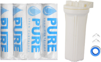 Pure 10” Spun candle 5 Micron 4 pcs with Bowl, Elbo and Teflon tape for water purifier Solid Filter Cartridge(5, Pack of 8)
Pure 10” Spun candle 5 Micron 4 pcs with Bowl, Elbo and Teflon tape for water purifier Solid Filter Cartridge(5, Pack of 8)