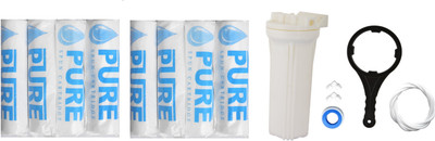 Pure 10” Spun candle 5 Micron 8 pcs with Bowl, Spanner, Pipe, Elbo and Teflon tape for water purifier Solid Filter Cartridge(5, Pack of 13)
Pure 10” Spun candle 5 Micron 8 pcs with Bowl, Spanner, Pipe, Elbo and Teflon tape for water purifier Solid Filter Cartridge(5, Pack of 13)