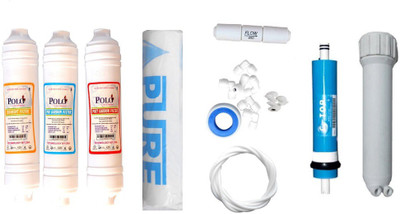 Polo 1 Year RO service Kit with Inline set, C-TOP 80 GPD membrane, Housing (MH), Spun and Other Accessories Solid Filter Cartridge(0.001, Pack of 10)
Polo 1 Year RO service Kit with Inline set, C-TOP 80 GPD membrane, Housing (MH), Spun and Other Accessories Solid Filter Cartridge(0.001, Pack of 10)