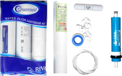Crescent Inline Set with C-TOP 80 GPD membrane, Spun, FR, Pipe, Elbo and Teflon Tape Solid Filter Cartridge(0.001, Pack of 9)
Crescent Inline Set with C-TOP 80 GPD membrane, Spun, FR, Pipe, Elbo and Teflon Tape Solid Filter Cartridge(0.001, Pack of 9)