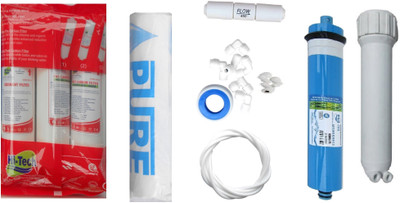 Hi Tech 1 Year RO service Kit with Inline set, 75 GPD membrane, MH, Pure Spun and accessories Solid Filter Cartridge(0.001, Pack of 10)
Hi Tech 1 Year RO service Kit with Inline set, 75 GPD membrane, MH, Pure Spun and accessories Solid Filter Cartridge(0.001, Pack of 10)