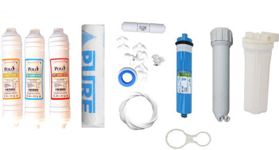 Polo 1 Year RO service Kit with Inline set, Hi-tech 75 GPD membrane, Housing (MH), Bowl, Spun and Other Accessories Solid Filter Cartridge(0.001, Pack of 12)
Polo 1 Year RO service Kit with Inline set, Hi-tech 75 GPD membrane, Housing (MH), Bowl, Spun and Other Accessories Solid Filter Cartridge(0.001, Pack of 12)