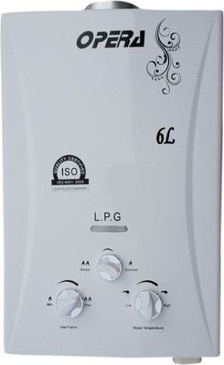 Optra 6 L Instant Water Geyser(White, Gas Geyser)