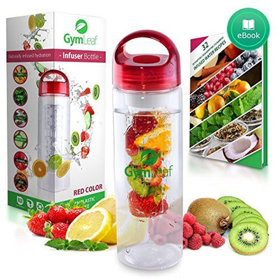 Gym Leaf 710 ml Water Purifier Bottle(Red)