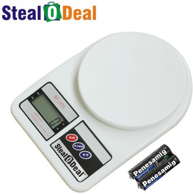 Stealodeal White 5kg Electronic Kitchen With Inbuilt Batteries Weighing Scale(White)
Stealodeal White 5kg Electronic Kitchen With Inbuilt Batteries Weighing Scale(White)